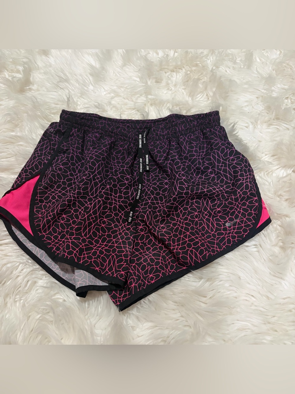Nike black / pink dri fit active shorts size S